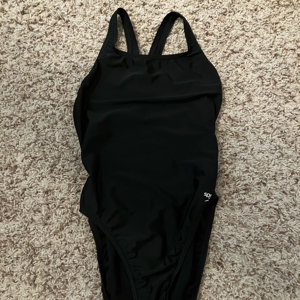 black speedo swimsuit one piece size 36